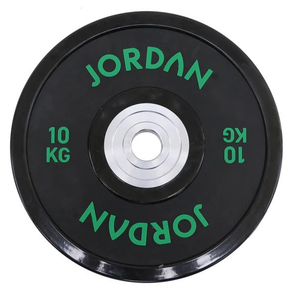 JORDAN Black Urethane Competition Weight Plate - Coloured Text - GymSphere