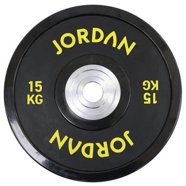 JORDAN Black Urethane Competition Weight Plate - Coloured Text - GymSphere