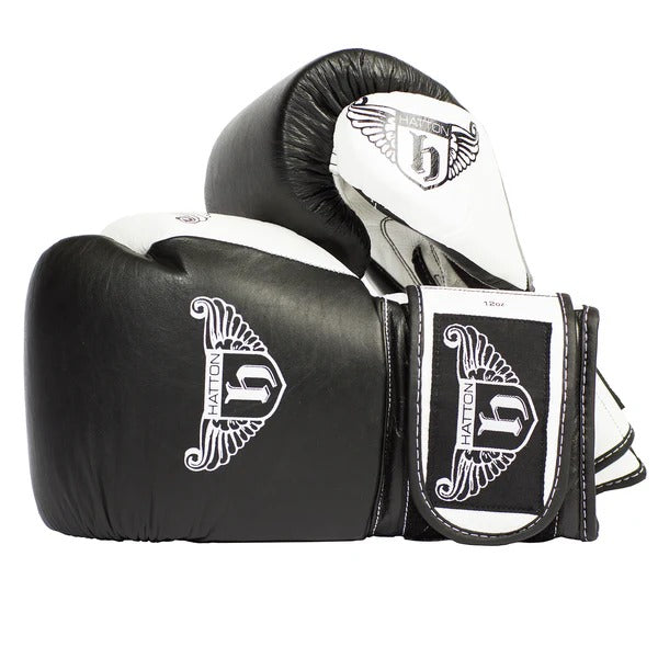 Hatton Boxing Pro Leather Boxing Gloves With Velcro - GymSphere