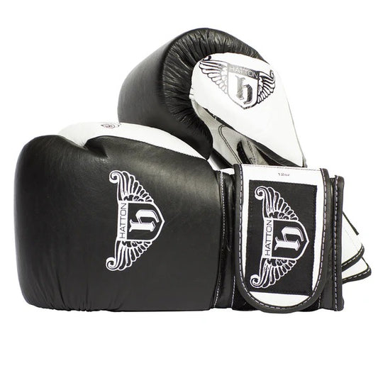 Hatton Boxing Pro Leather Boxing Gloves With Velcro - GymSphere