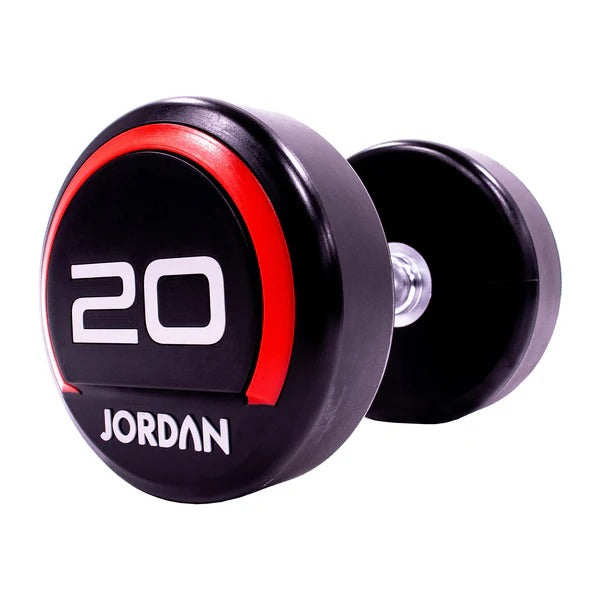 JORDAN Urethane Dumbbells - Up to 75kg (Red) - GymSphere