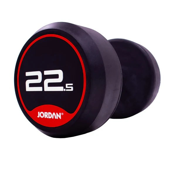 JORDAN Rubber Dumbbells - Up to 50kg (Red) - GymSphere