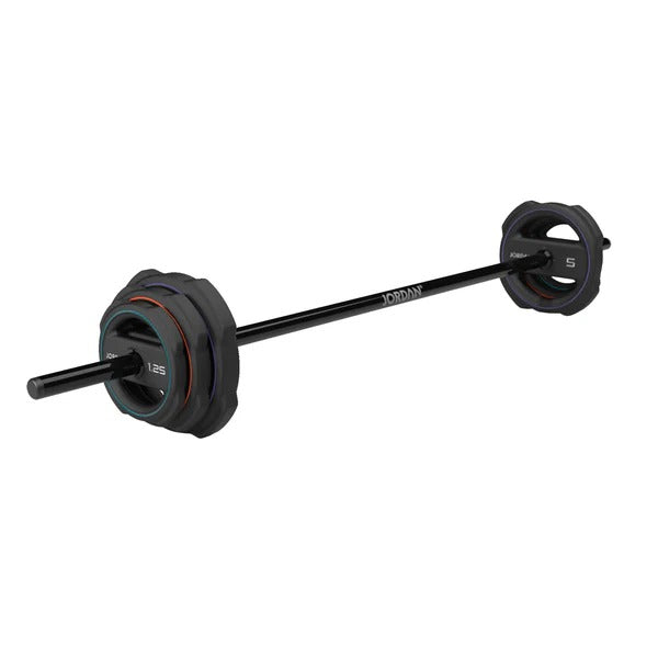 JORDAN® Ignite Pump X ™ Rubber Studio Barbell Sets & Plates - GymSphere