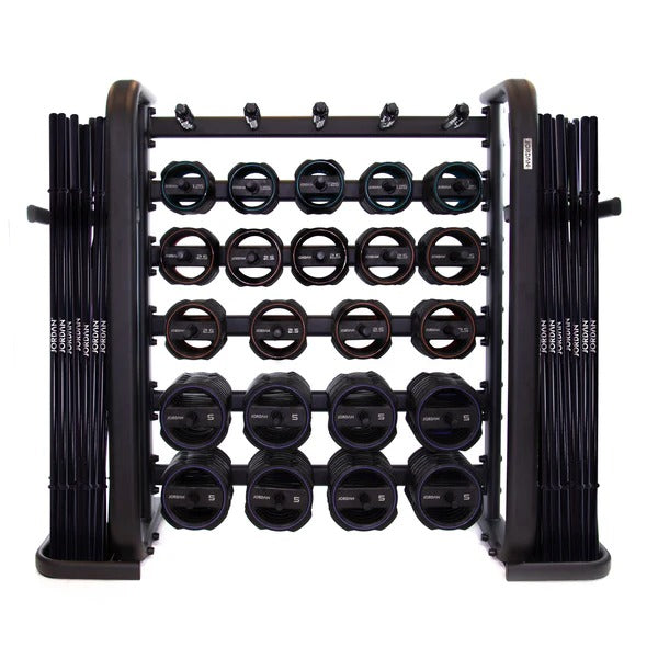 JORDAN® Ignite Pump X ™ Rubber Studio Barbell Sets & Plates - GymSphere