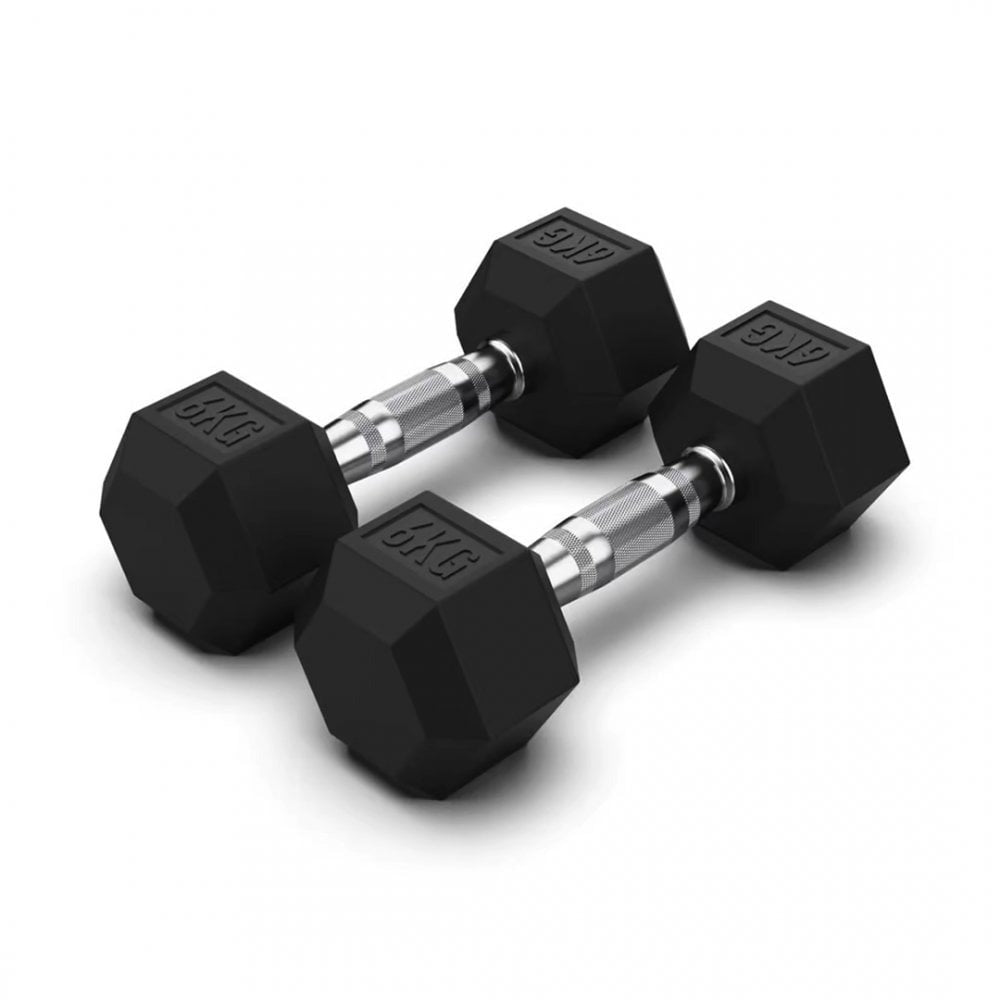 JORDAN JLC HEX Dumbbells - Rubber - GymSphere