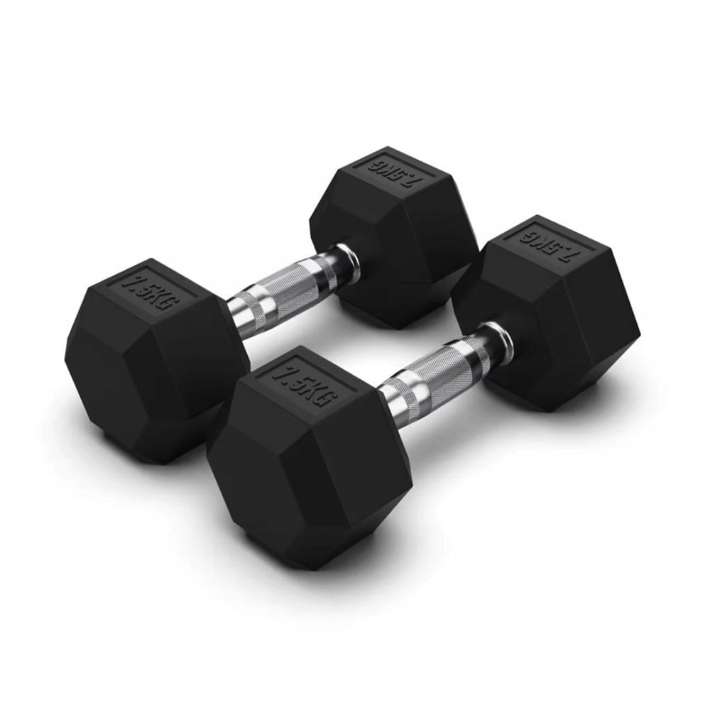 JORDAN JLC HEX Dumbbells - Rubber - GymSphere