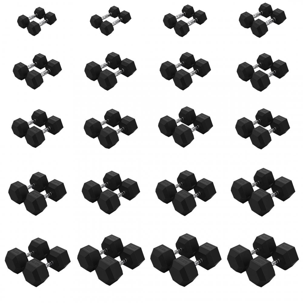 JORDAN JLC HEX Dumbbells - Rubber - GymSphere