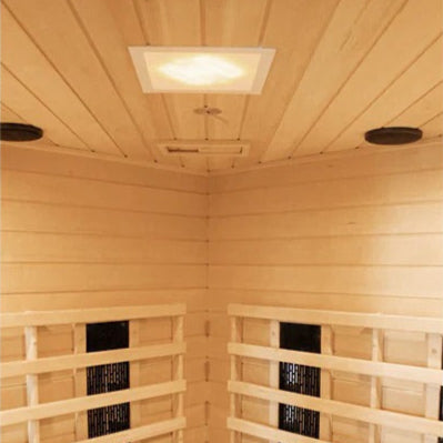 CenturaHeat 4-5 Person Diamond Corner Indoor Sauna - 3000W - GymSphere