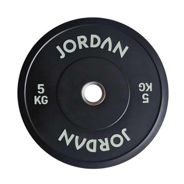 JORDAN Black Rubber Bumper Plates - GymSphere