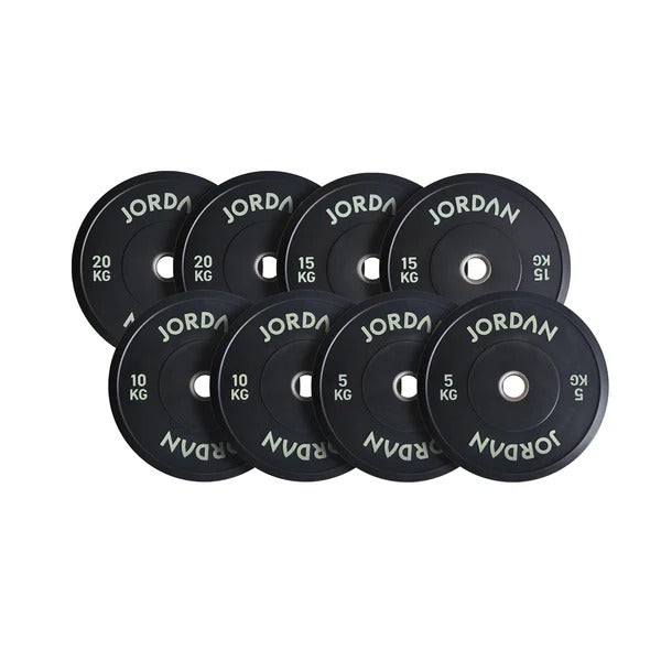 JORDAN Black Rubber Bumper Plates - GymSphere