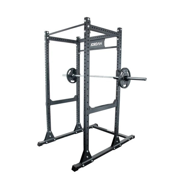 JORDAN® HELIX Freestanding Power Rack [LTR] with J-Hooks & Safety Bar - GymSphere