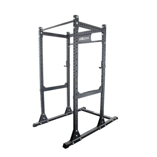 JORDAN® HELIX Freestanding Power Rack [LTR] with J-Hooks & Safety Bar - GymSphere