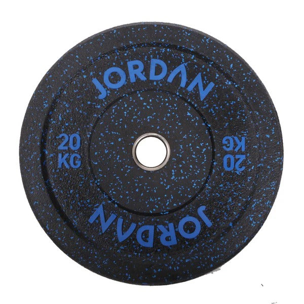 JORDAN HG Black Rubber Bumper Weight Plates - Coloured Fleck - GymSphere