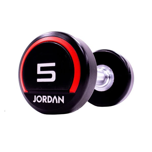 JORDAN Urethane Dumbbells - Up to 75kg (Red) - GymSphere