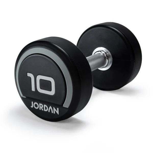 JORDAN Urethane Dumbbells - Up to 75kg (Grey) - GymSphere