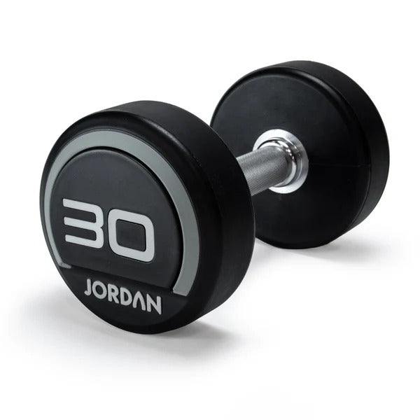 JORDAN Urethane Dumbbells - Up to 75kg (Grey) - GymSphere