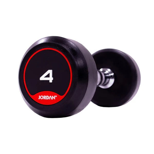JORDAN Rubber Dumbbells - Up to 50kg (Red) - GymSphere