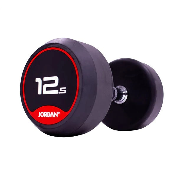 JORDAN Rubber Dumbbells - Up to 50kg (Red) - GymSphere