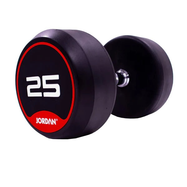 JORDAN Rubber Dumbbells - Up to 50kg (Red) - GymSphere
