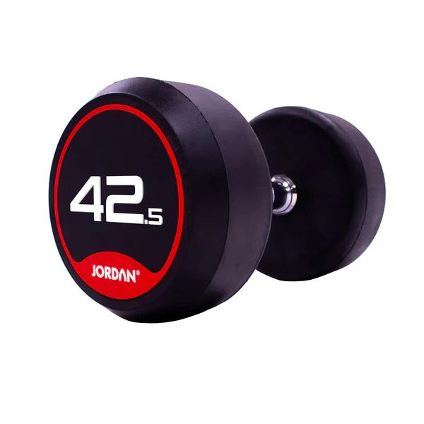 JORDAN Rubber Dumbbells - Up to 50kg (Red) - GymSphere