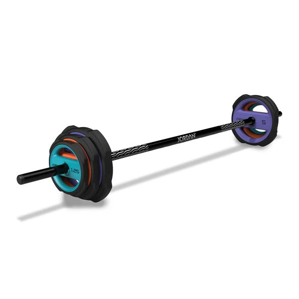 JORDAN® Ignite Pump X ™ Urethane Studio Barbell Sets & Plates - GymSphere
