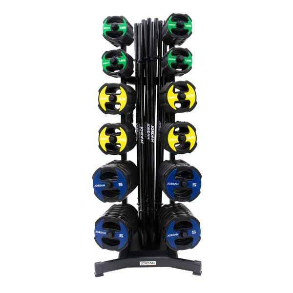 JORDAN® Studio Barbell Racks (Holds 12 Sets/30 Sets) - GymSphere