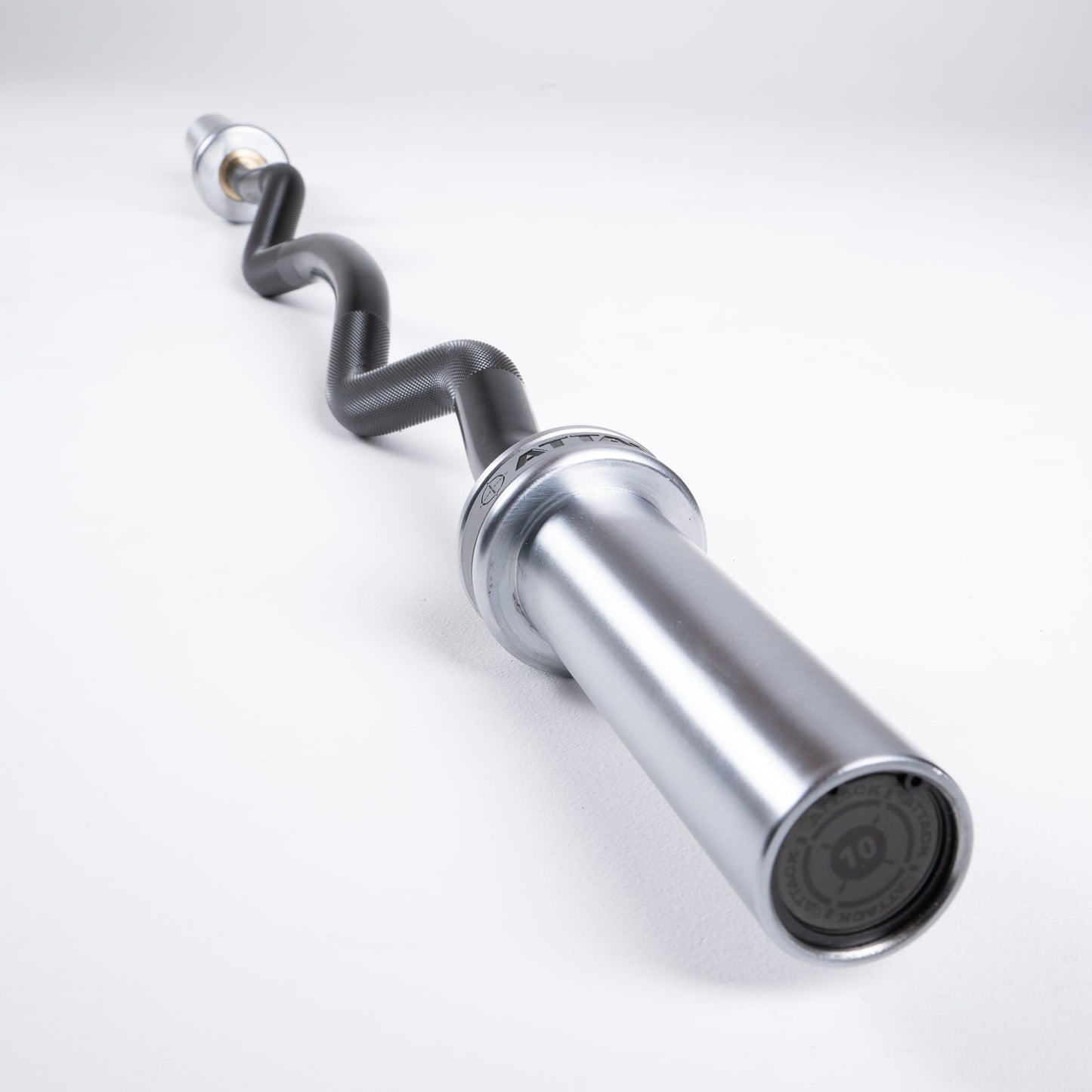 Attack Fitness Olympic EZ Curl Bar – Ceramic Coated Black - GymSphere