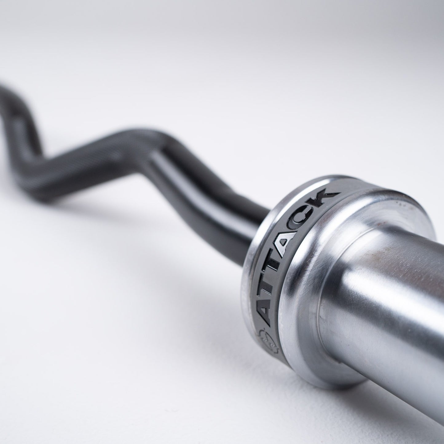 Attack Fitness Olympic EZ Curl Bar – Ceramic Coated Black - GymSphere