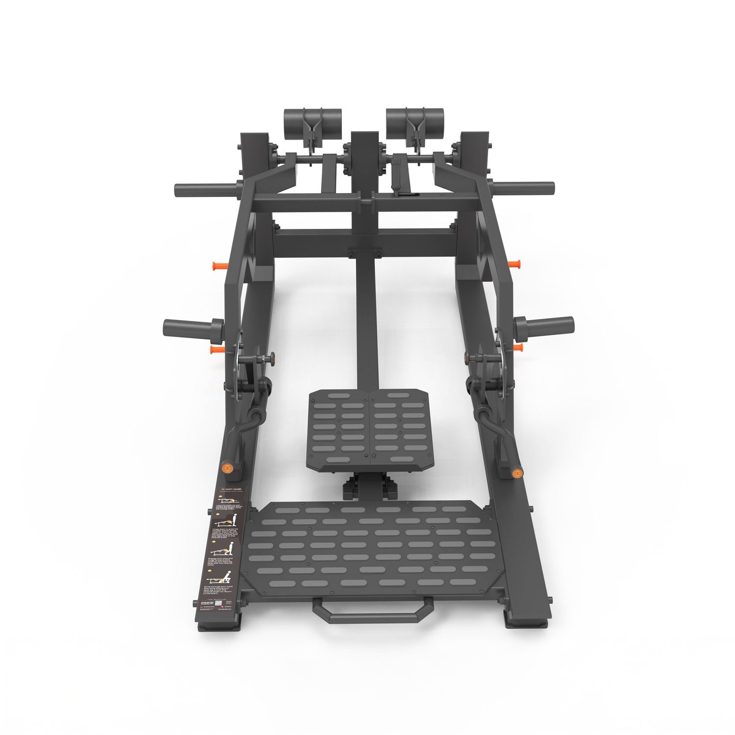 Black weightlifting machine on a white background