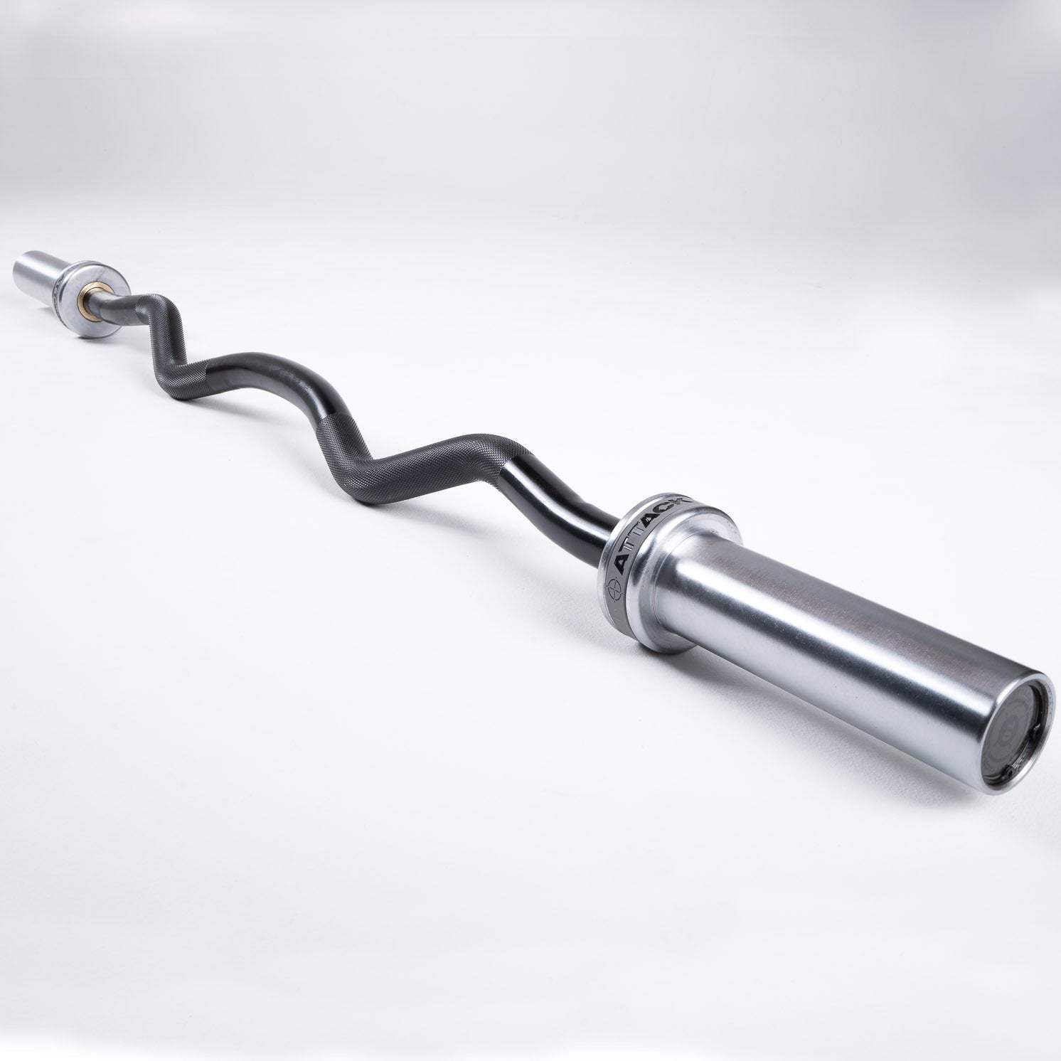 Attack Fitness Olympic EZ Curl Bar – Ceramic Coated Black - GymSphere