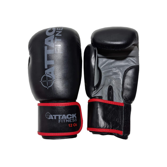 Attack Fitness Boxing Gloves - Leather (12oz, 14oz or 16oz) - GymSphere