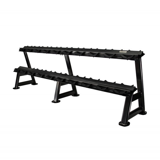 JORDAN 2 Tier Dumbbell Rack - Holds 10 Pairs (Includes Weight Labels) - GymSphere