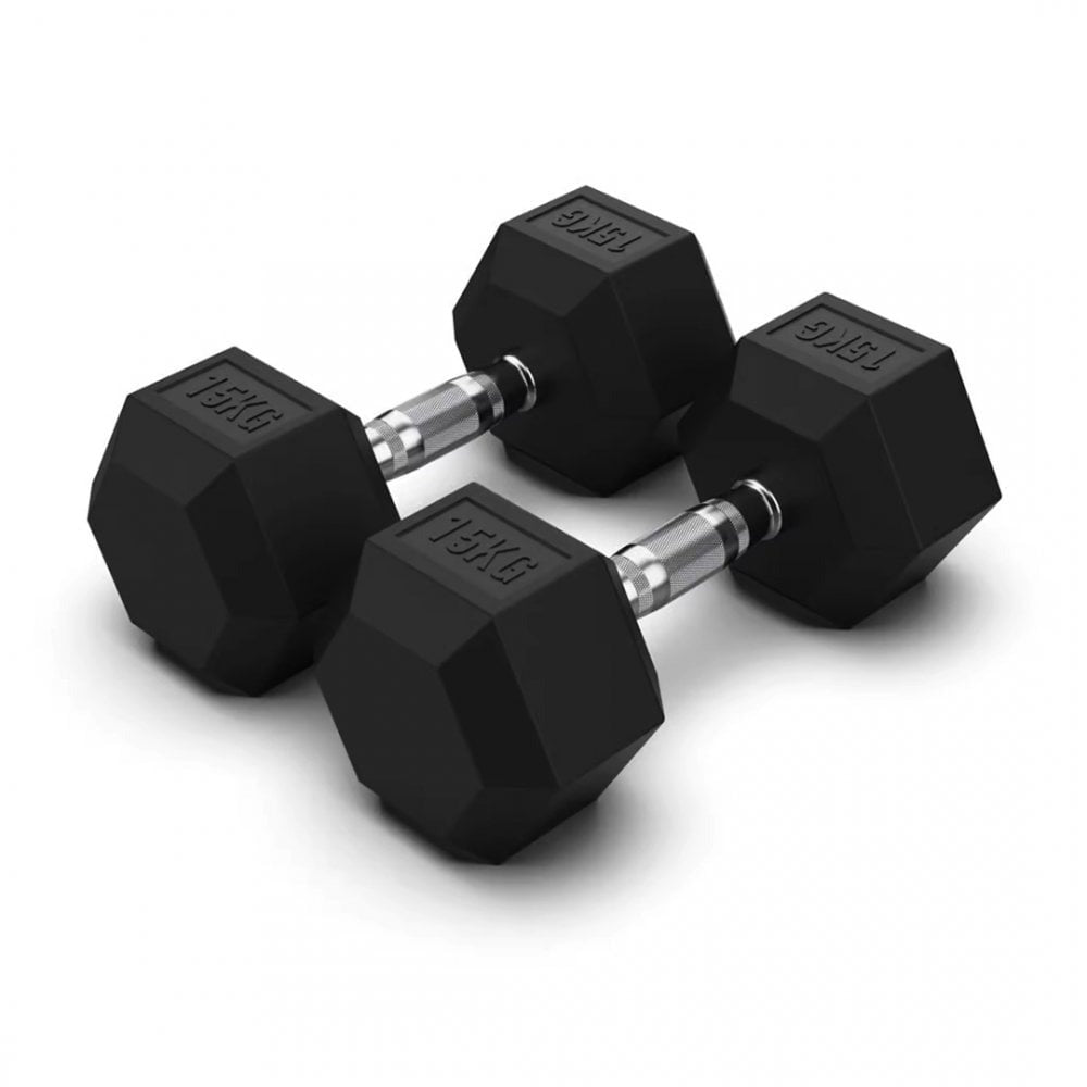 JORDAN JLC HEX Dumbbells - Rubber - GymSphere