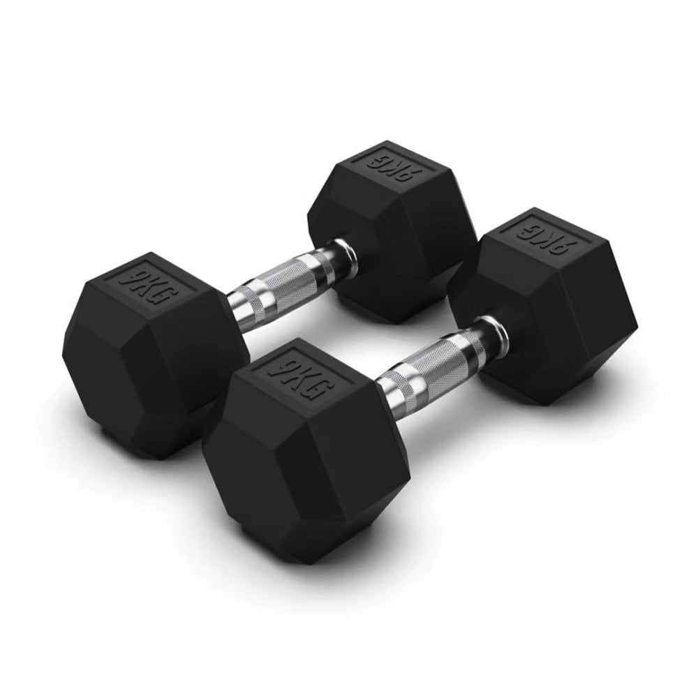 JORDAN JLC HEX Dumbbells - Rubber - GymSphere