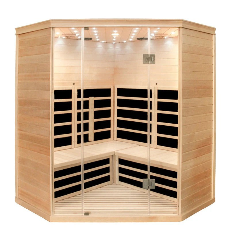 CenturaHeat 4-5 Person Diamond Corner Indoor Sauna - GymSphere