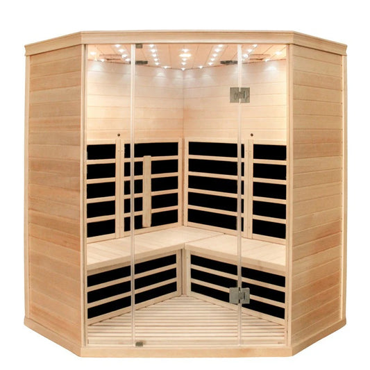 CenturaHeat 4-5 Person Diamond Corner Indoor Sauna - GymSphere