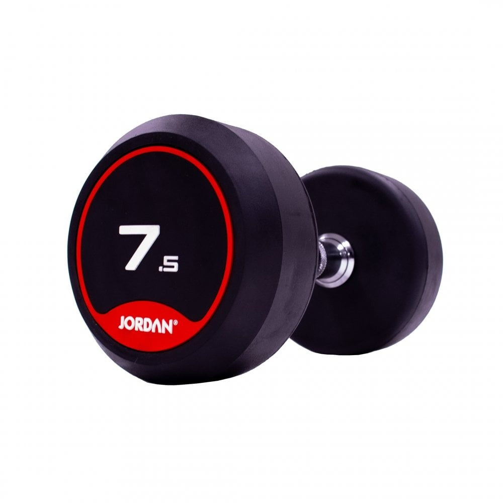 JORDAN Rubber Dumbbells - Up to 50kg (Red) - GymSphere