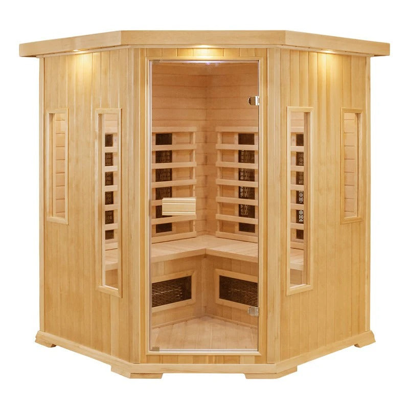 CenturaHeat 4-5 Person Diamond Corner Indoor Sauna - 3000W - GymSphere