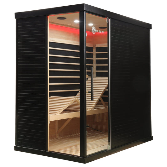 Premium Black Box Far Infrared Sauna: 4 Person