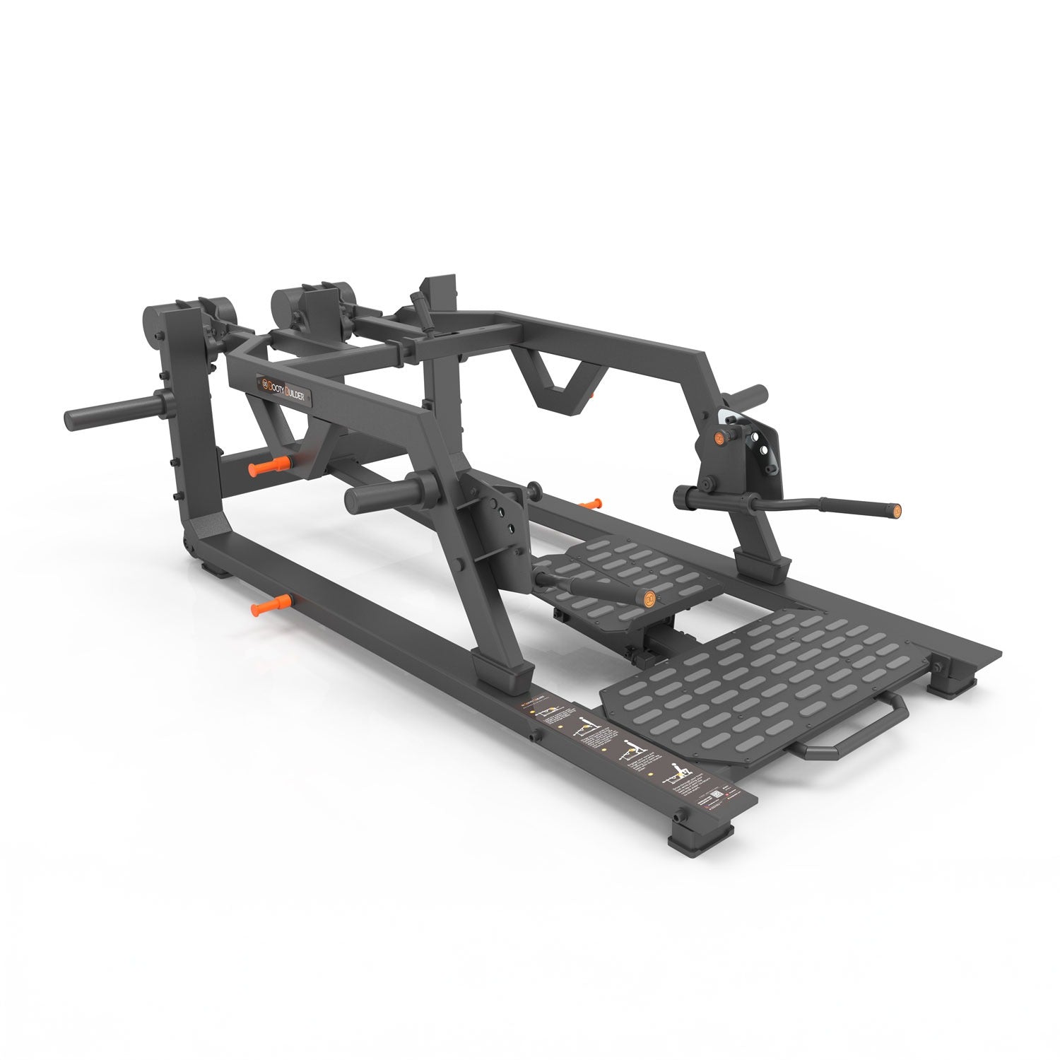 Black weightlifting machine on a white background