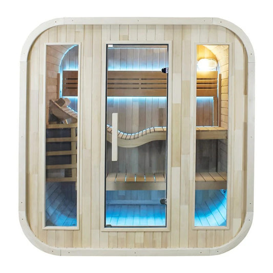 CenturaHeat 2-4 Person Outdoor Square Sauna - GymSphere