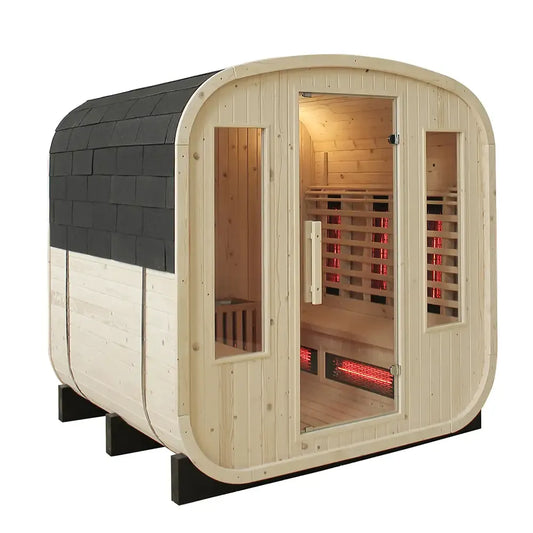 CenturaHeat 4-6 Person Outdoor Cube Sauna - GymSphere