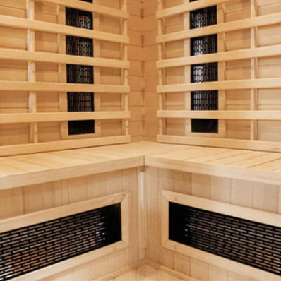 CenturaHeat 4-5 Person Diamond Corner Indoor Sauna - 3000W - GymSphere