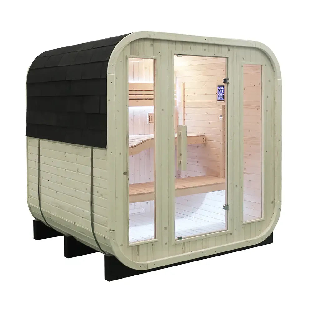 CenturaHeat 2-4 Person Outdoor Square Sauna - GymSphere