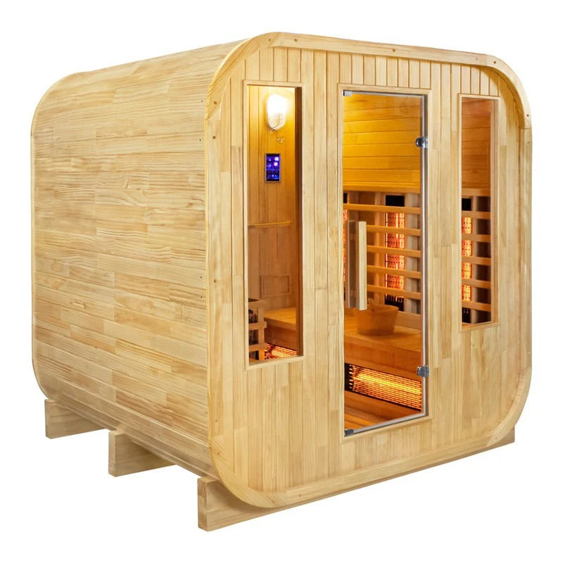CenturaHeat 4-6 Person Outdoor Cube Sauna - GymSphere