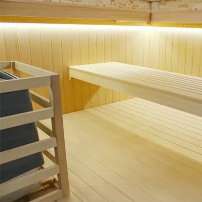 CenturaHeat 6-8 Person Traditional Corner Indoor Sauna - GymSphere