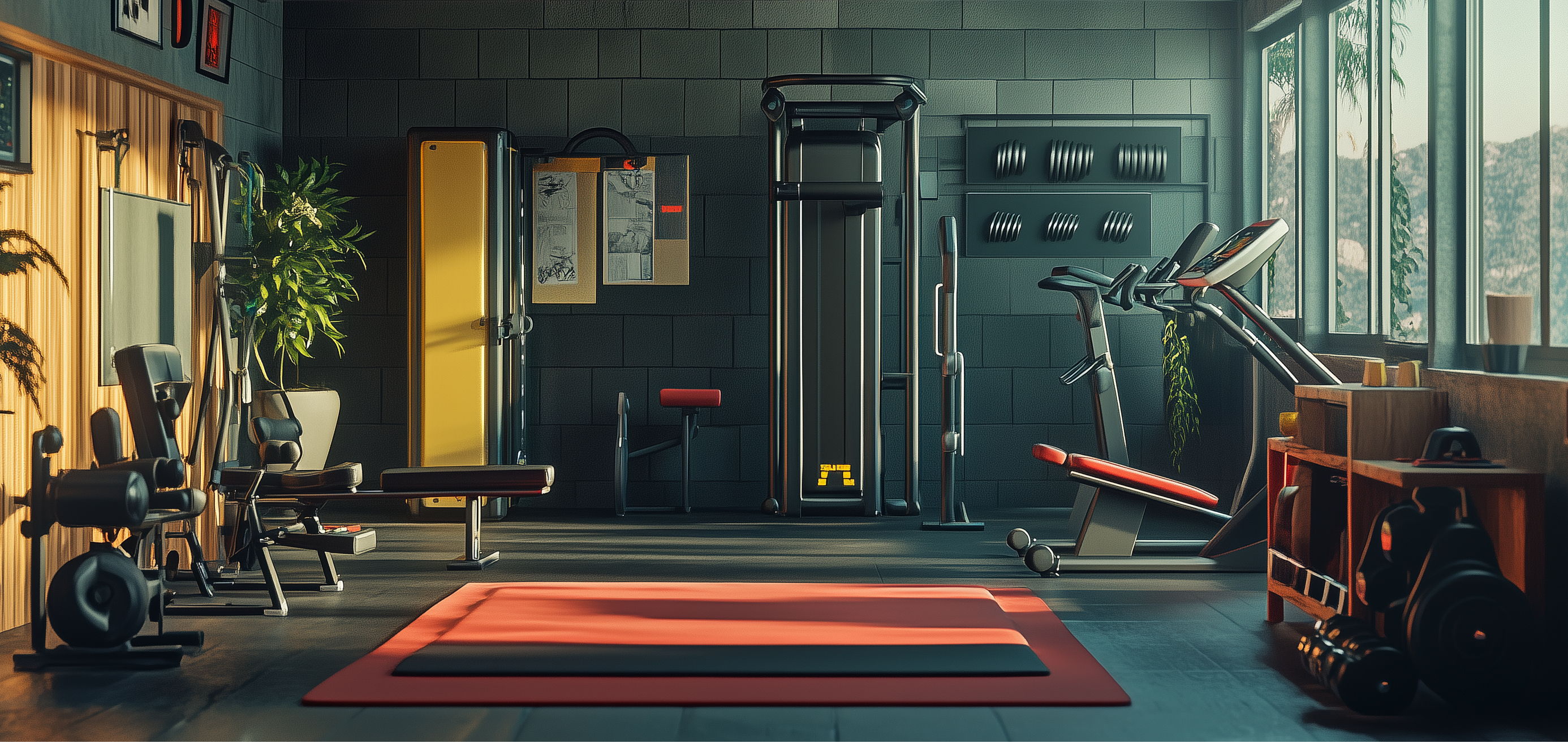 Gym equipment showcasing high-quality strength and cardio machines